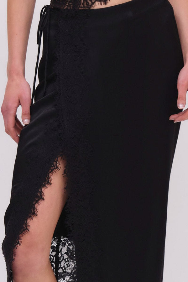 Suboo Lee Satin Lace Skirt