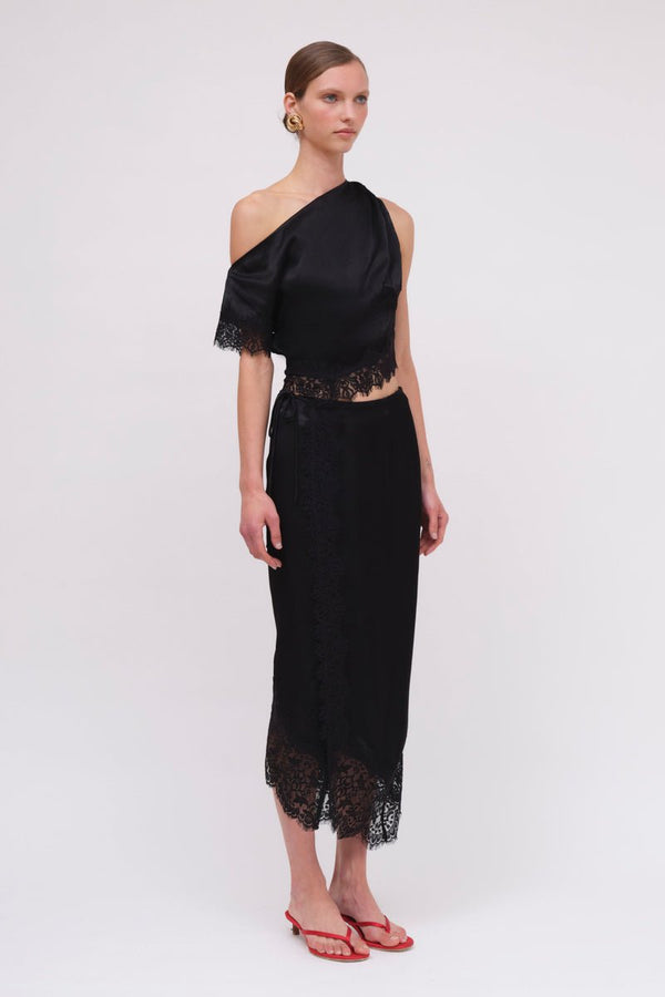 suboo Lee Satin Lace Skirt