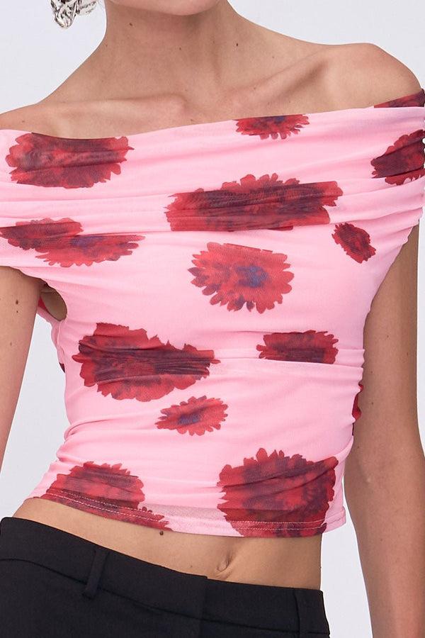 Suboo Luca Mesh Off Shoulder Top