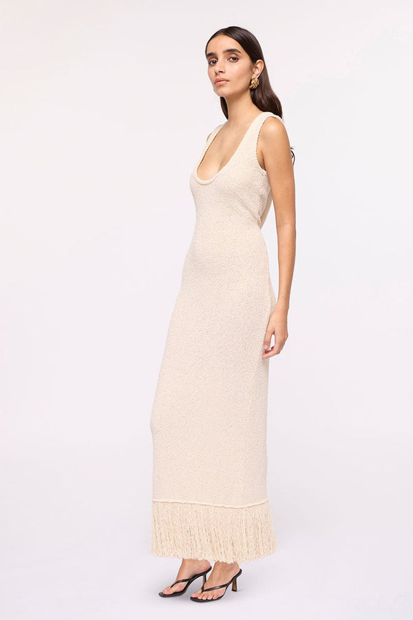 Suboo Malta Fringe Knit Maxi Dress - Natural