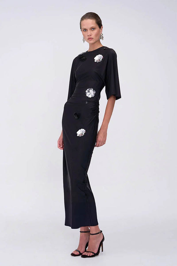 Suboo Mika Sequin Cape Sleeve Maxi