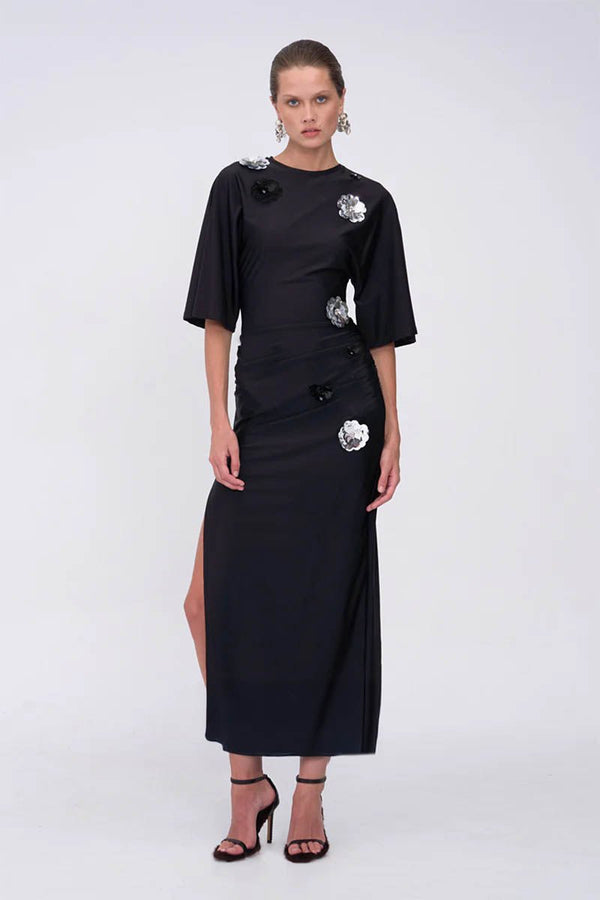 suboo Mika Sequin Cape Sleeve Maxi