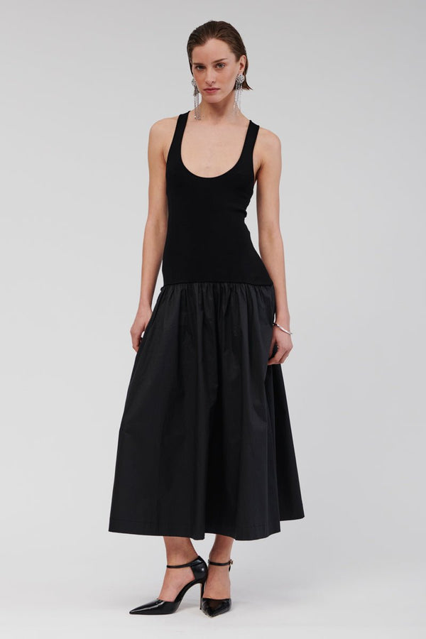 Suboo Naples Drop Waist Midi Dress - Black