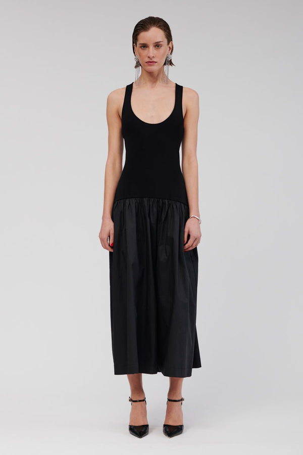Suboo Naples Drop Waist Midi Dress - Black