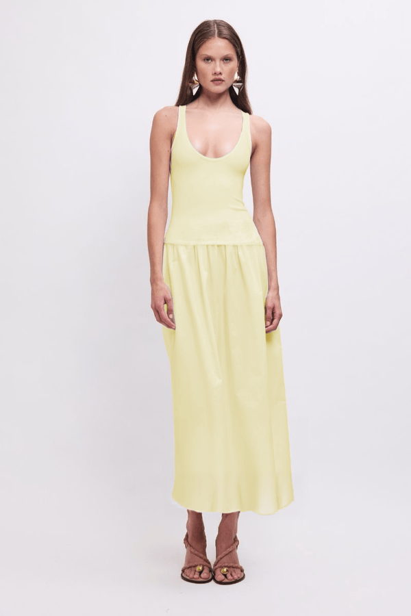 Suboo Naples Drop Waist Midi Dress - Butter