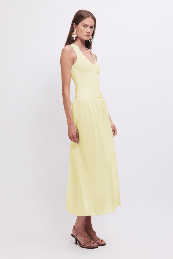 Suboo Naples Drop Waist Midi Dress - Butter