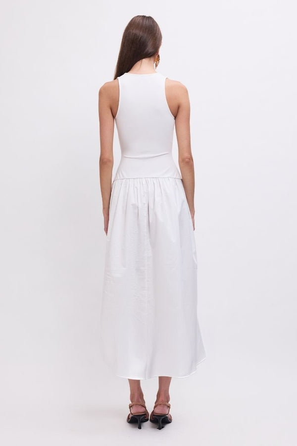 Suboo Naples Drop Waist Midi Dress - White