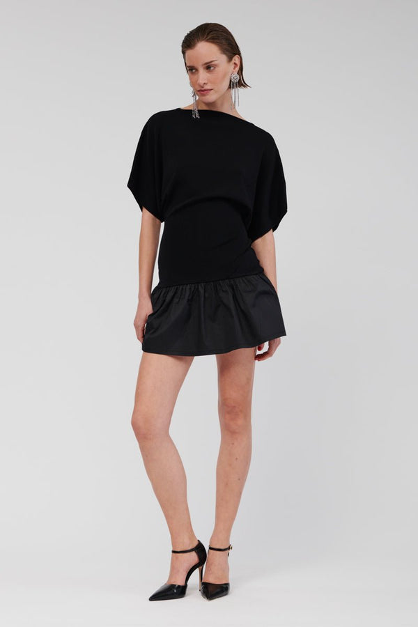 suboo Naples Drop Waist Mini Dress - Black