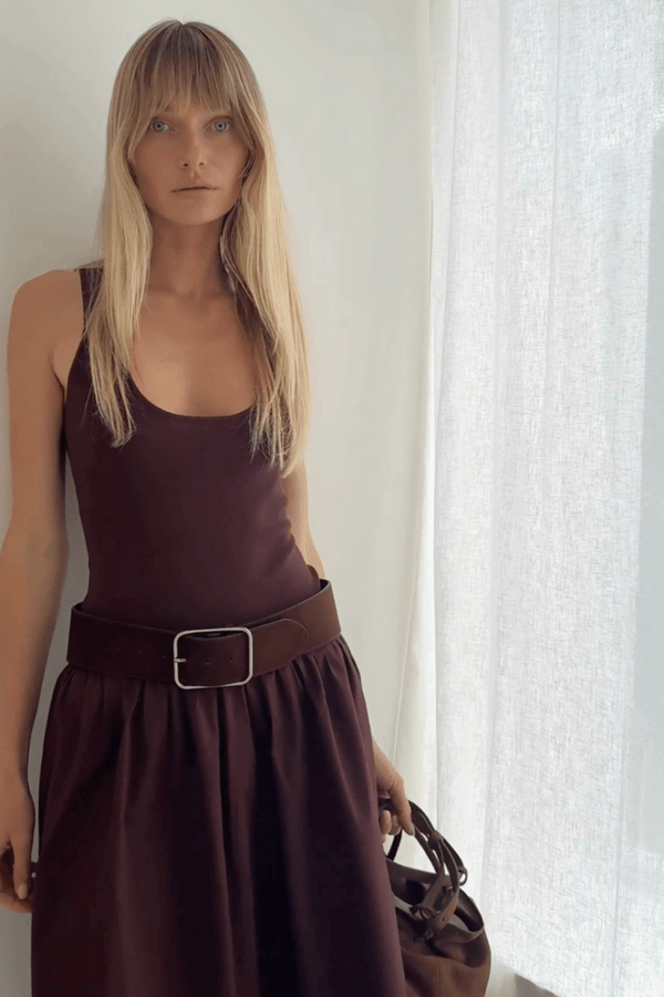 suboo Naples Dropped Waist Maxi Dress - Chocolate