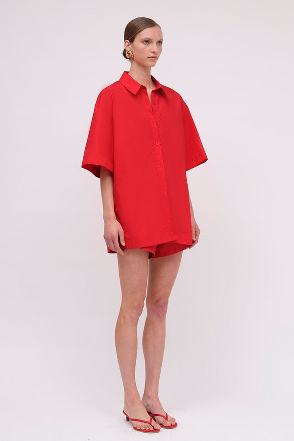 Suboo Naples Oversized Shirt - Red
