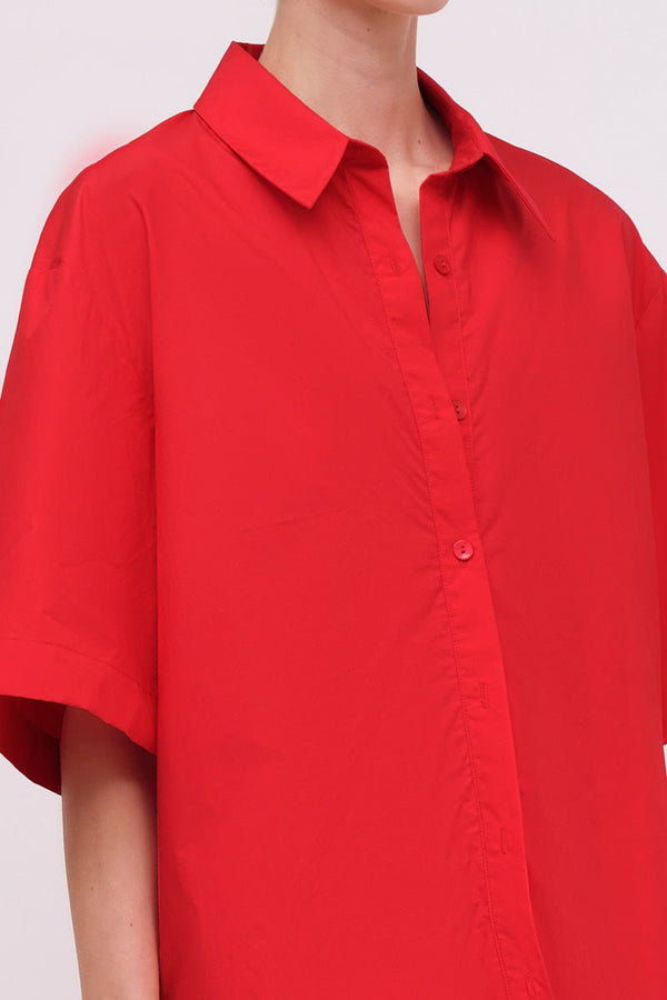 Suboo Naples Oversized Shirt - Red