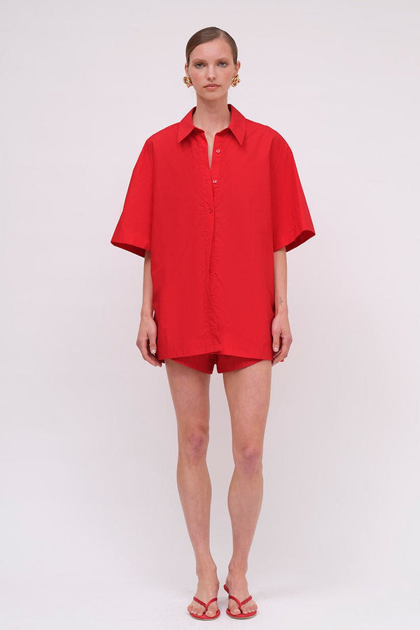 suboo Naples Oversized Shirt - Red