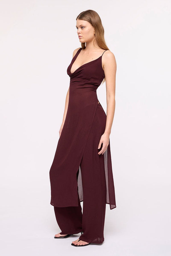 Suboo Olivia Midi Drape Overlay - Chocolate