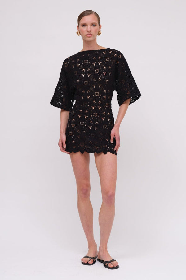 suboo Rocky Embroidery Crochet Mini