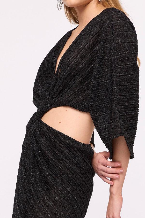 Suboo Stevie Cross Front Maxi Dress - Black