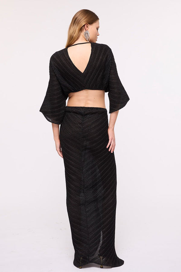 Suboo Stevie Cross Front Maxi Dress - Black