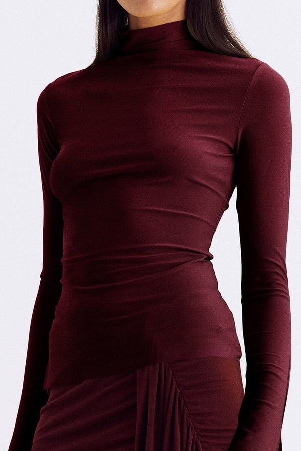 Suboo Theta Mock Neck Long Sleeve Top