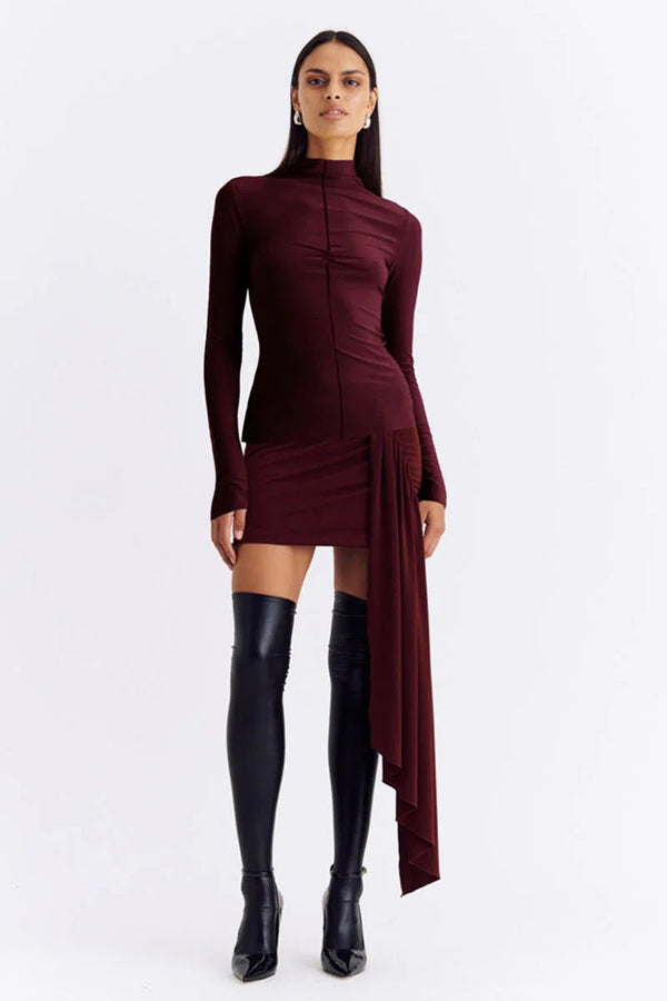 suboo Theta Mock Neck Long Sleeve Top