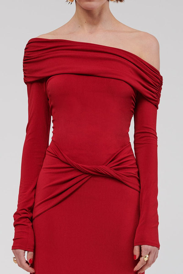 Suboo Theta Twist Front Maxi Dress