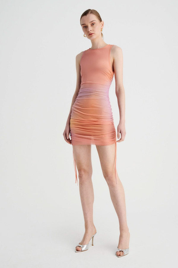 Suboo Venus Mesh Rouched Mini Dress