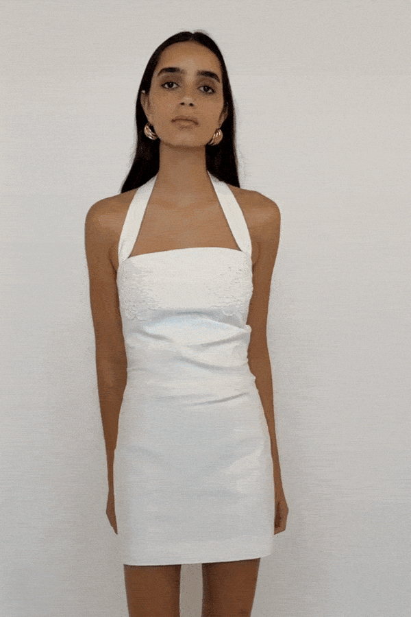 Suboo Willow Crochet Mini Dress-White