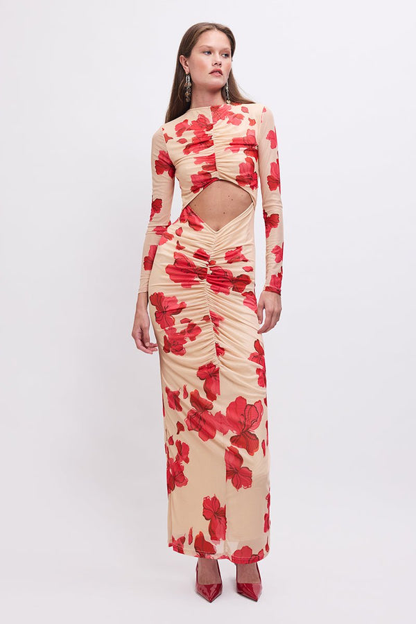 Suboo Suzie Floral Long-Sleeve Reversible Maxi Dress