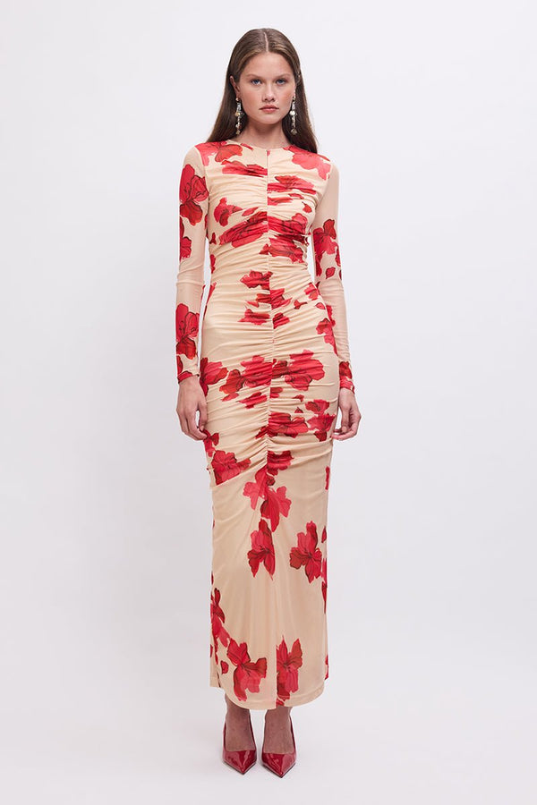 suboo Suzie Floral Long-Sleeve Reversible Maxi Dress