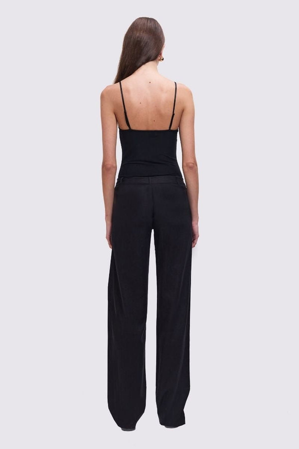 Suboo The Perfect Pant – Tailored Straight-Leg Black Linen Blend