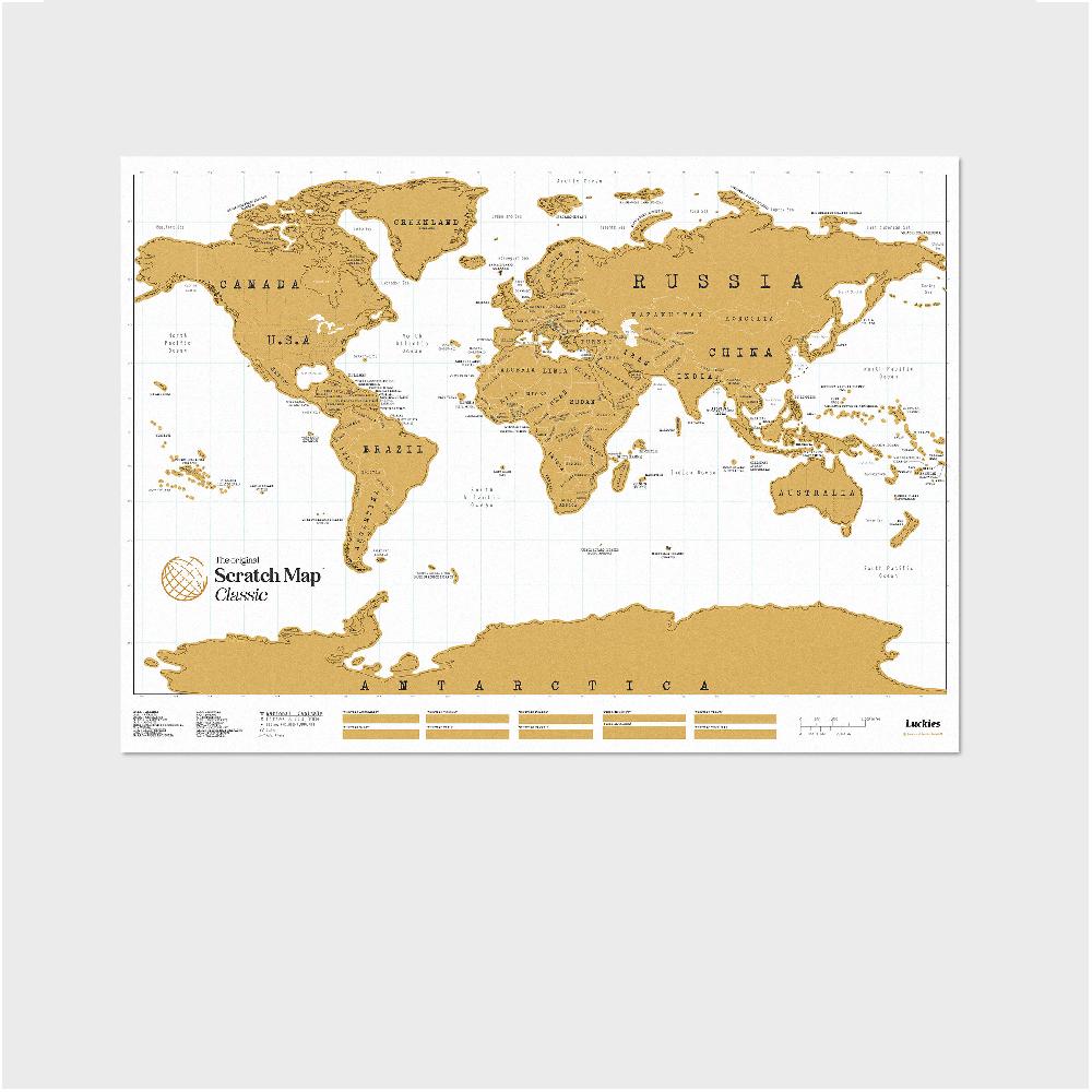 Suck Uk Classic Scratch Map