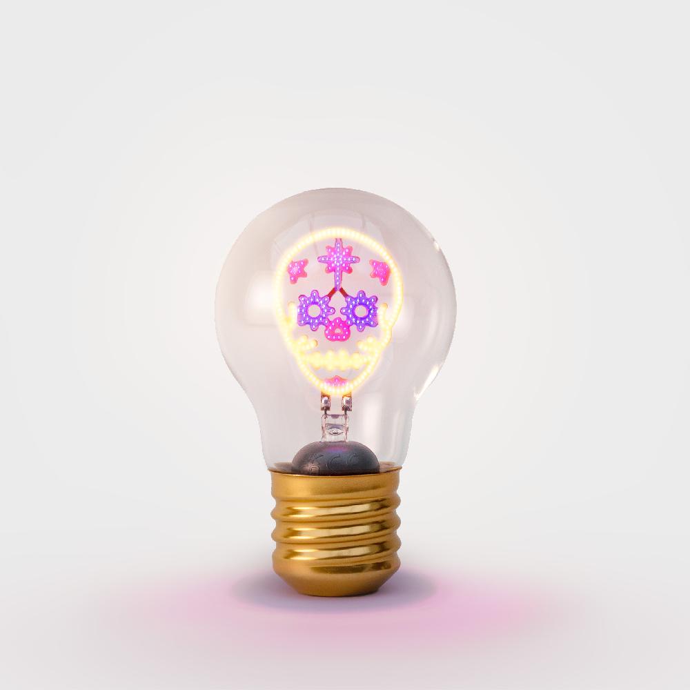 suck uk Cordless Calavera Lightbulb