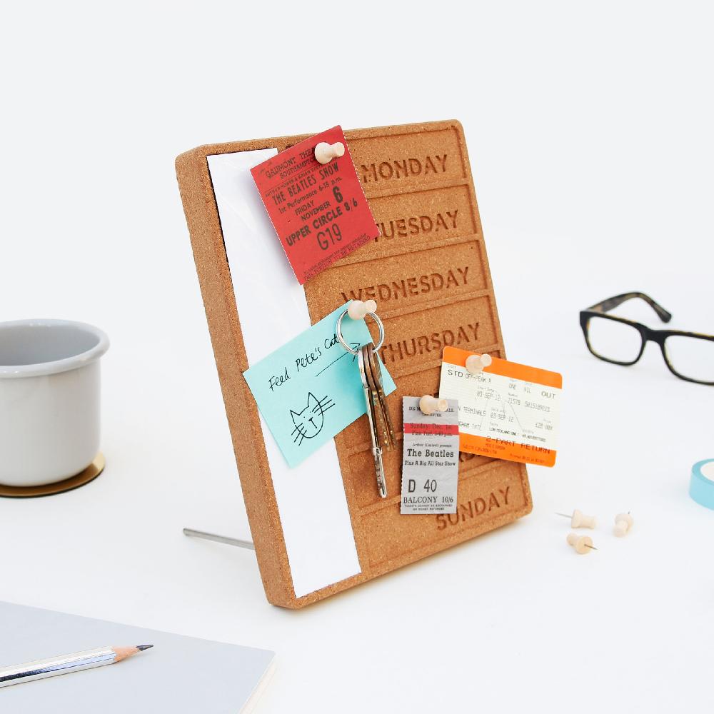 Suck Uk Cork Weekday Planner