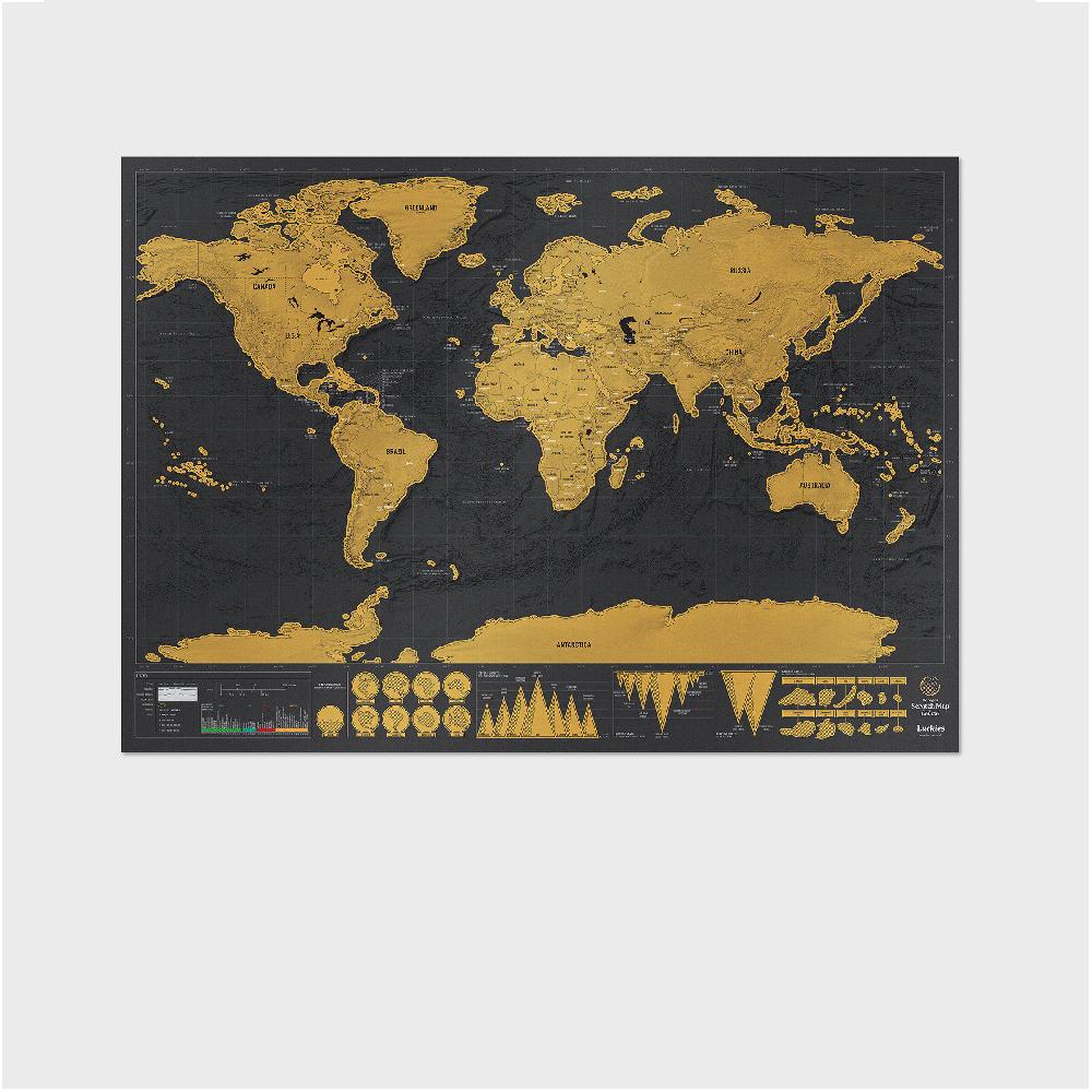 Suck Uk Deluxe Scratch Map