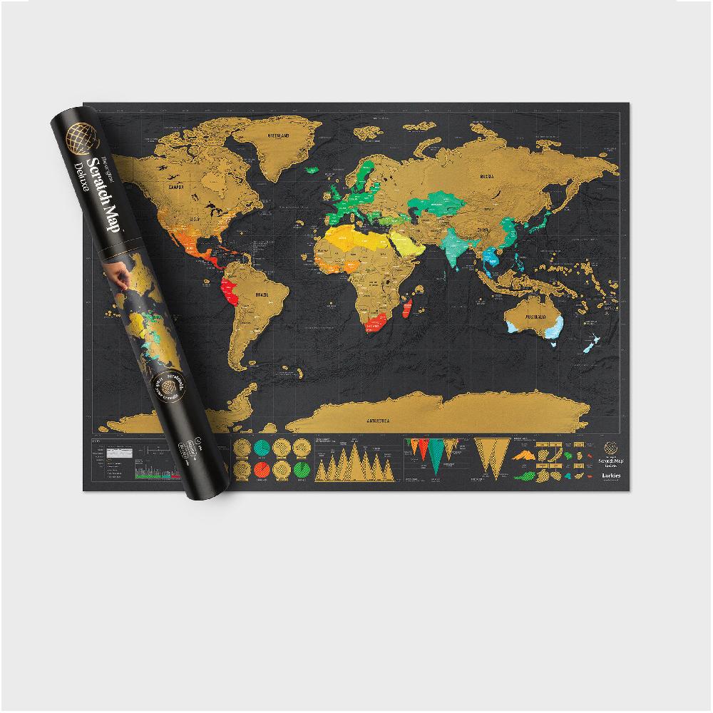 suck uk Deluxe Scratch Map