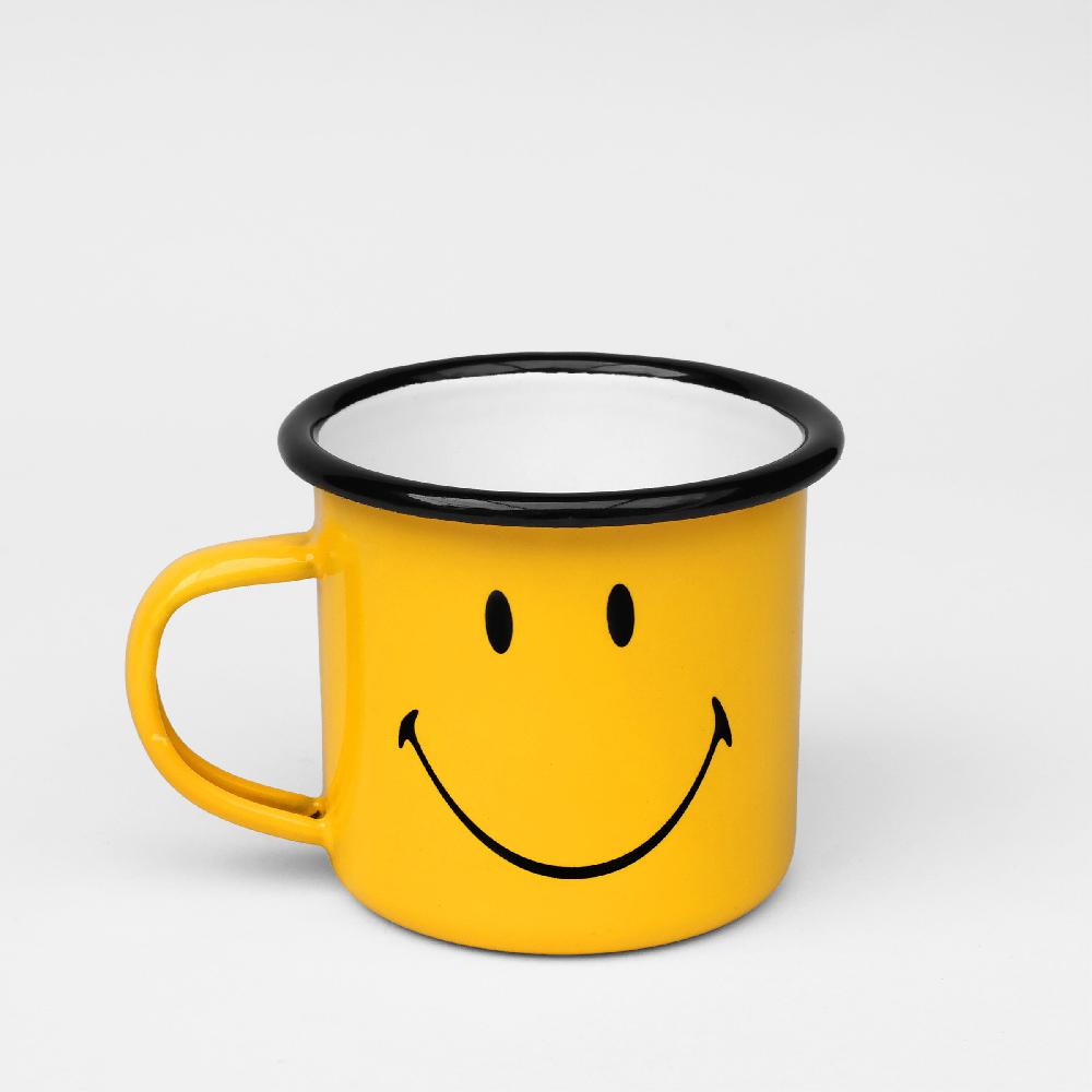 suck uk Smiley Enamel Mug