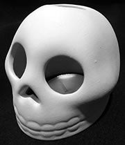 sugar skull Clay Altar Skull - Ready to Paint or Glaze - 6 Skulls