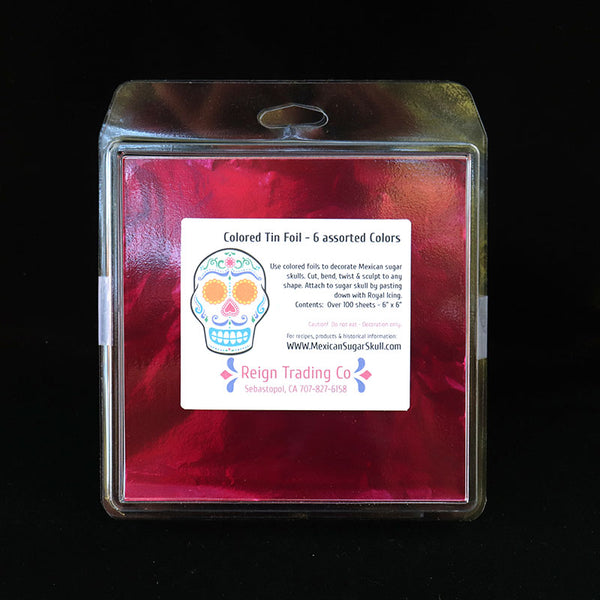 sugar skull Colored Foil Assortment - 6" x 6" - New smaller less expensive pack