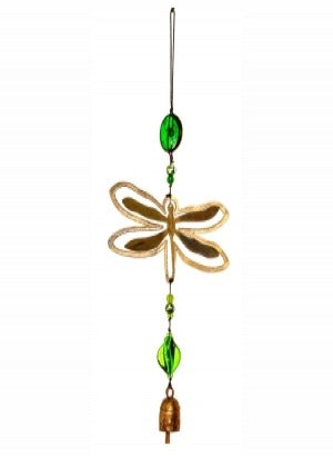 sugar skull Double Trouble Dragonfly w/beads and a bell