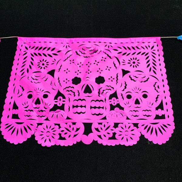 sugar skull Hand Cut Paper Day of the Dead Papel Picado Banners - Small