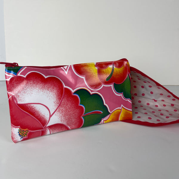 sugar skull Oilcloth Zipper Bag - Frida on Rosa Mexicana