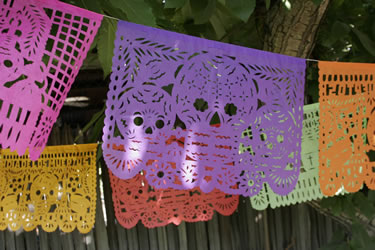 sugar skull Party Pack - Day of the Dead Papel Picado - 10 strings totaling 200 feet long
