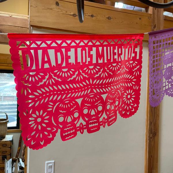 sugar skull Plastic Day of the Dead Papel Picado Banners – Medium