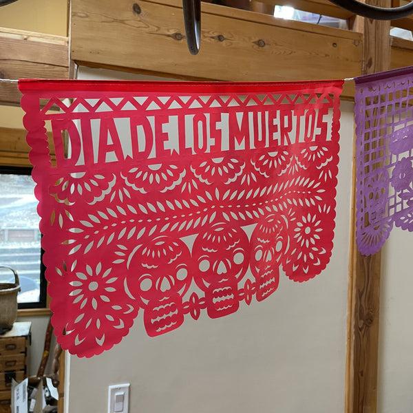 sugar skull PLASTIC Day of the Dead Papel Picado Banners – Perfect for restaurants or outdoor events Large