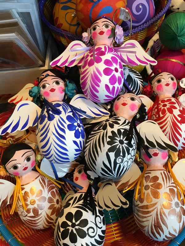 sugar skull Angel with Otomi Dress Ornament