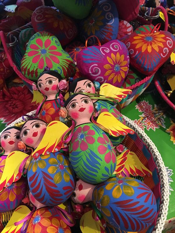 sugar skull Angel with Round Body Ornament