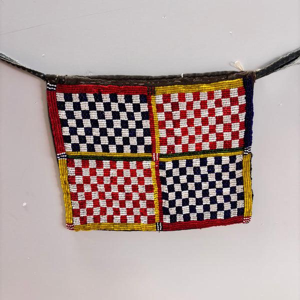 sugar skull Beaded Apron - Vintage African