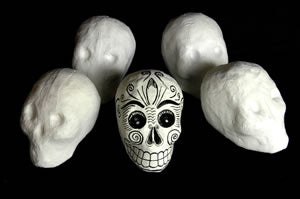 sugar skull Blank Papier Mache Skull - Small
