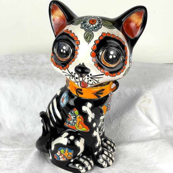 sugar skull Bone Cat - Contemplating Life
