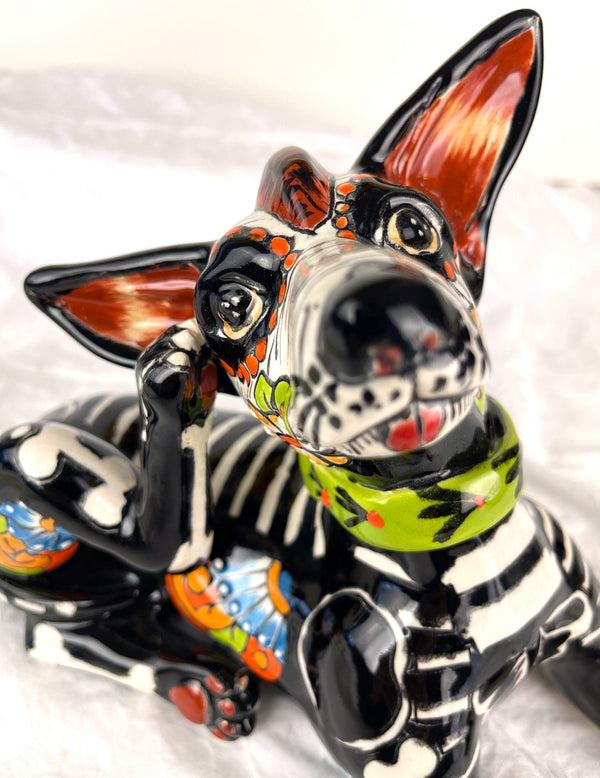 sugar skull Bone Dog Scratching Ear