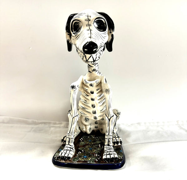 sugar skull Bone Dog Sculpture