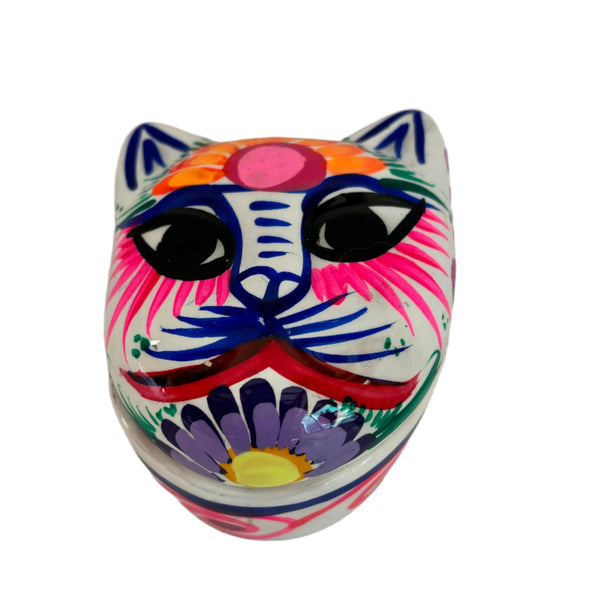 sugar skull Ceramic - Jewelry Box - Cat black or white